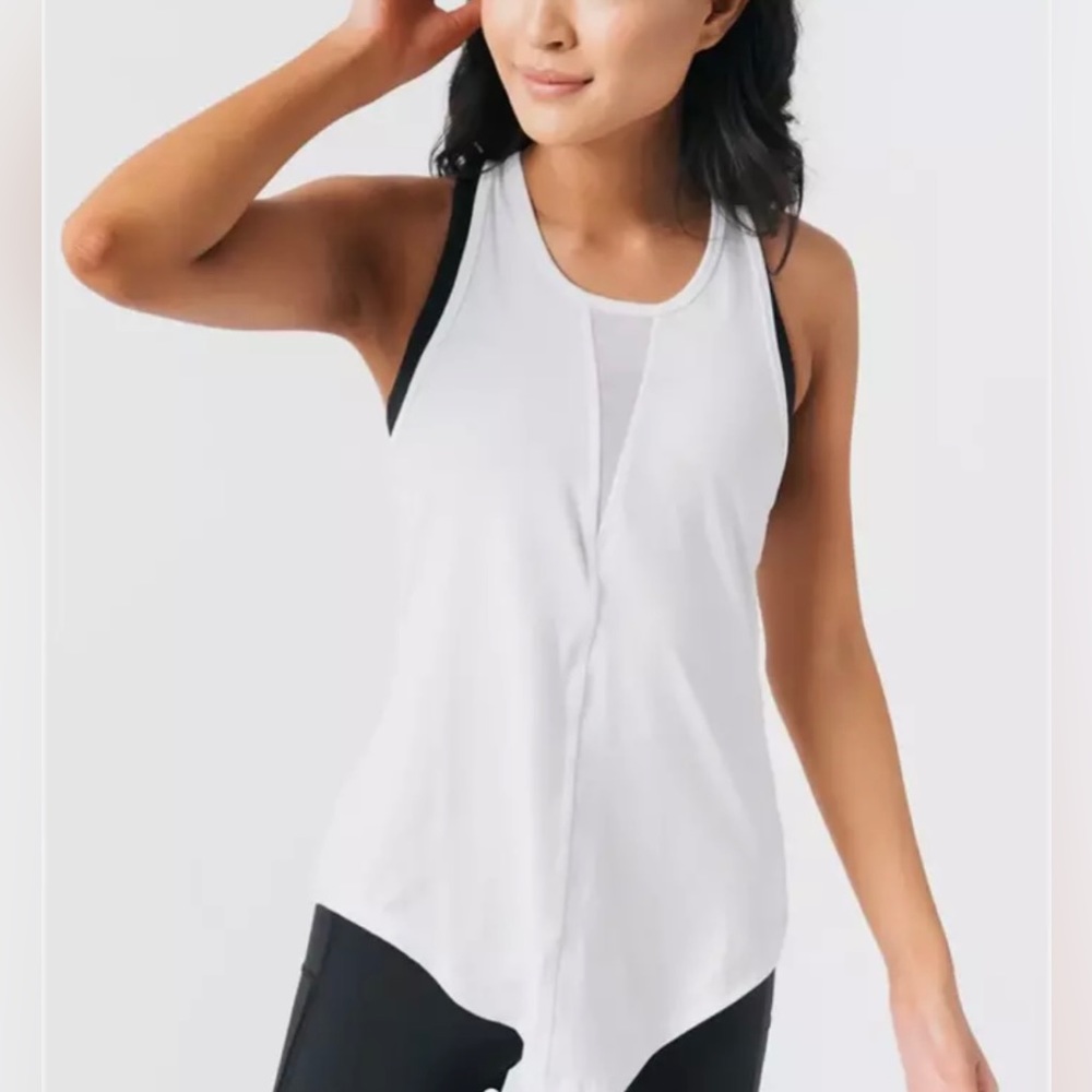 ZYIA Active White Effortless Tank - Long